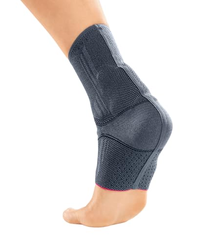 medi Achimed Knit Ankle Support for Men & Women - Achilles Brace, Compressive Foot Wrap, Post-Surgical, Moderate Support Ankle Stabilization, VI, Silver