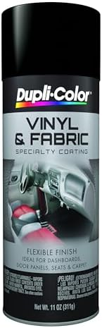 Dupli-Color HVP106 Vinyl and Fabric Coating Spray Paint - Flat Black - 11 oz Aerosol Can