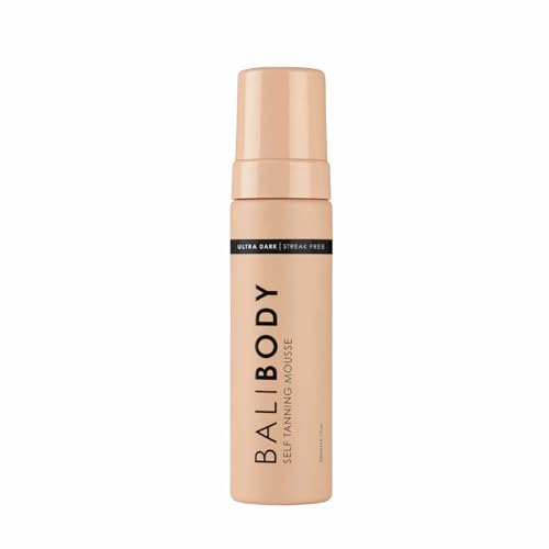 Bali Body Self-Tanning Mousse - Ultra Dark | Deep Bronzed Shade, Streak-Free Green Based Tinted Self-Tanner for All Skin Types | 100% Vegan, Cruelty Free, Australian Made (200 ml/6.7 fl oz)