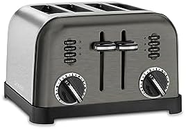 Cuisinart CPT-180BKS Classic 4-Slice Toaster, Black/Stainless Steel