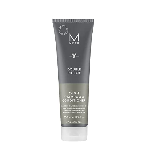 MITCH by Paul Mitchell Double Hitter 2-in-1 Shampoo & Conditioner for Men, For All Hair Types