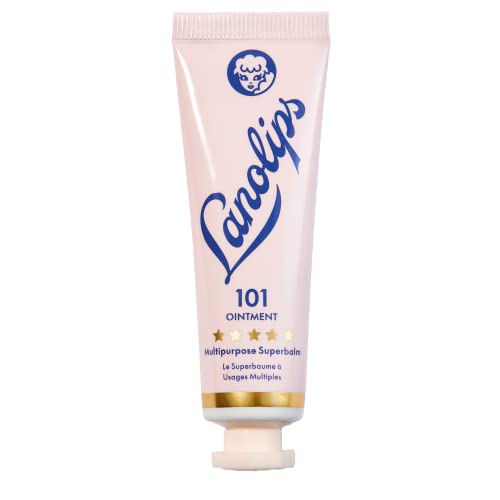 Lanolips 101 Ointment - Lanolin Lip Balm for Smooth, Hydrated & Healthy Lips - Multipurpose Lip Ointment with Lanolin Oil for Dry Lips, Cuticles & More - Original Superbalm (0.52 oz)