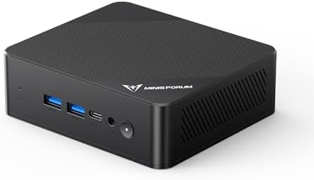 MINISFORUM UN100P Mini PC, Intel 12th Gen Alder Lake- N100,16 GB DDR4 RAM 512 GB PCIe SSD, Mini Desktop PC 4K Triple Display, 4xUSB Ports,2.5G RJ45 LAN,Business PC for Home-Server/Network Firewall