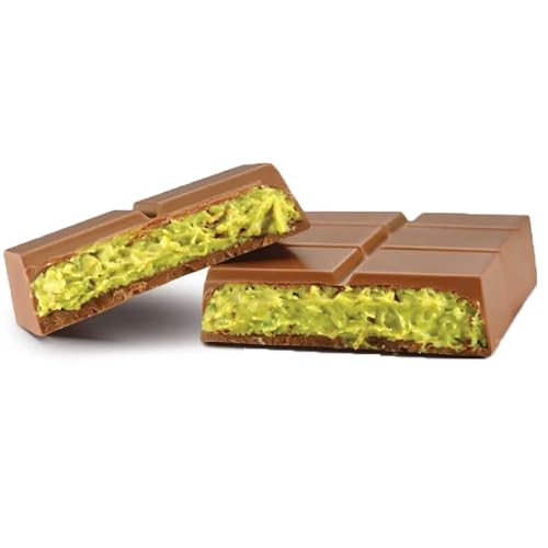 Dubai Chocolate Premium Products -, Dubai Chocolate bar pistachio, Dubai Chocolate Kadaif, Dubai Chocolate Baklava, 3.4 oz - 90 g (Pack of 1), Dubai Milk Chocolate Kunafa Pistachio