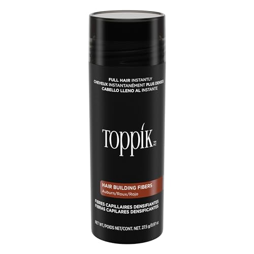 Toppik Hair Building Fibers, Auburn, 27.5g /Fill In Fine or Thinning Hair /Instantly Thicker, Fuller Looking Hair /9 Shades for Men & Women