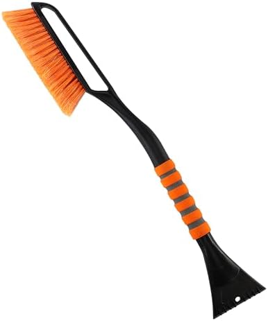 Utopia Home 27" Snow Brush and Ice Scrapers for Car Windshield, Detachable Snow Scraper with Ergonomic Foam Grip for Cars, Trucks, SUVs Made from Heavy Duty ABS and PVC Brush - Pack of 1 (Orange)