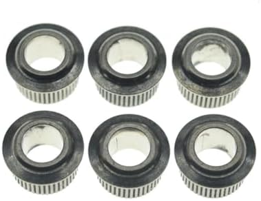 Dopro Solid Brass 10.2mm Round Vintage Guitar Tuner Conversion Bushings 3/8" Tuning Machine Conversion Adapter Ferrules Upgraded Version 6.5mm I.D.Relic Nickel
