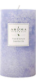 Aroma Naturals Essential Oil Scented Pillar Candle, Tranquility, 2.75 Inch X 5 Inch, Lavender, 1 Pound