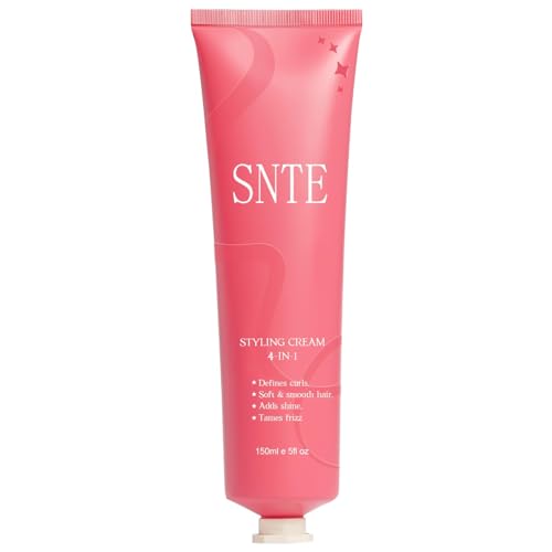 Styling Cream, 4-In-1 Hair Styling Cream for Flyaways, Add Shine Slick Back Hair Products, Non-greasy Hair Smoothing Cream, No White Flakes Curl Cream, No Chemical Flavors Fly Away Hair Tamer