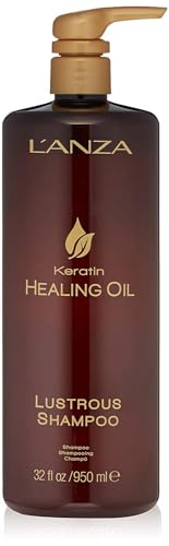 L'ANZA Keratin Healing Oil Lustrous Shampoo, Keratin Shampoo For Dry Damaged Hair, Boosts Shine, Strength and Hair Health, Repairing Damage and Prevents Frizz, Sulfate Free, Cruelty Free