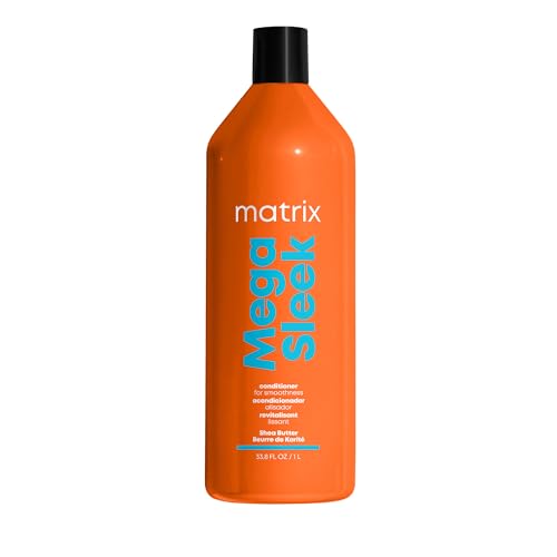 Matrix Mega Sleek Conditioner | Smoothing, Anti-Frizz, Detangling | For Dry, Damaged & Frizzy Hair | Salon Professional Conditioner | With Shea Butter | Vegan