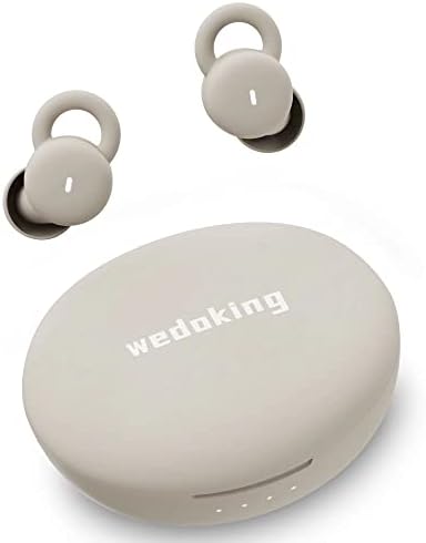Smallest Invisible Sleep Earbuds Comfortable Noise Blocking Wireless Headphones for Sleeping Bluetooth Flat Ear Buds for Side Sleepers,Tiny Hidden Sleep Buds for Work Sports (Ivory)
