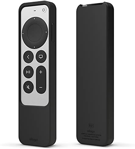 elago R2 Slim Case Compatible with 2022 Apple TV 4K HD Siri Remote 3rd Generation, Compatible with 2021 Apple TV Siri Remote 2nd - Slim, Light, Scratch-Free, Full Access to All Functions [Black]