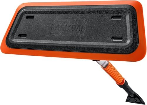 AstroAI 47.2 Inch 2-in-1 Snow Scraper for car Snow Broom and Detachable Ice Scraper with Non-Abrasive Silicone Head for Cars, Trucks, SUVs