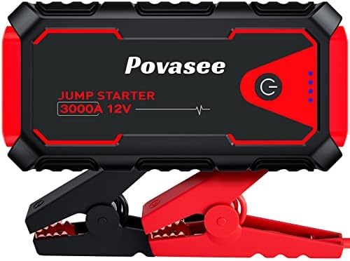 Jump Starter 3000A Peak Jump Starter Battery Pack, 12V Jump Box for Car Battery up to 10L Gas or 8L Diesel Engine Battery Jump Starter with Power Bank/Dual Output/LED Light (3000A)
