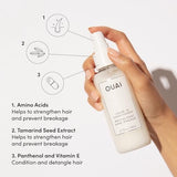 OUAI Leave In Conditioner & Heat Protectant Spray - Prime Hair for Style, Smooth Flyaways, Add Shine and Use as Detangling Spray - No Parabens, Sulfates or Phthalates (4.7 oz)