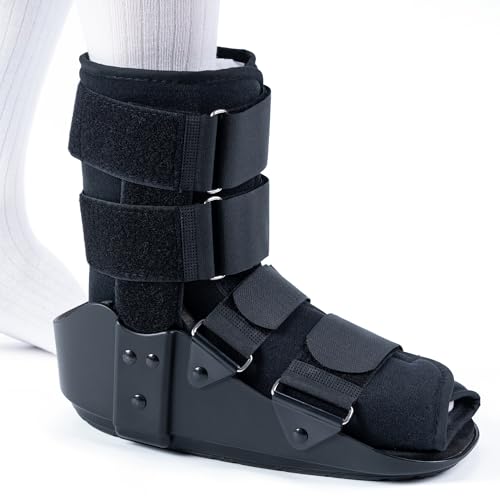 kefit Short Cam Walking Boot, Orthopedic Boot for Ankle Sprain, Foot Injury,X-Large, Black