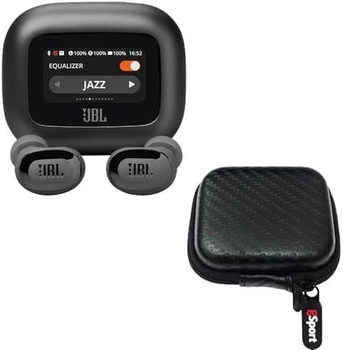 JBL Live Buds 3 True Wireless Noise Cancelling Earbud Bundle with gSport Case (Black)