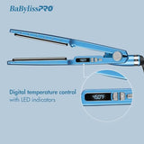 BaBylissPRO Nano Titanium Ionic Flat Iron Hair Straightener, 1 3/4" Hair Straightener Iron for Smooth, Shiny, Frizz- Free Hair and All Hair Types