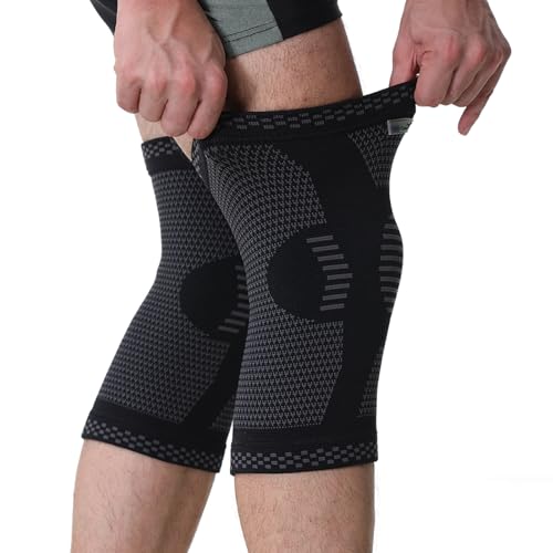NeoTech Care Knee Support Brace - Breathable - Men, Women, Right or Left (Black Color, Size S, 1 Pair)