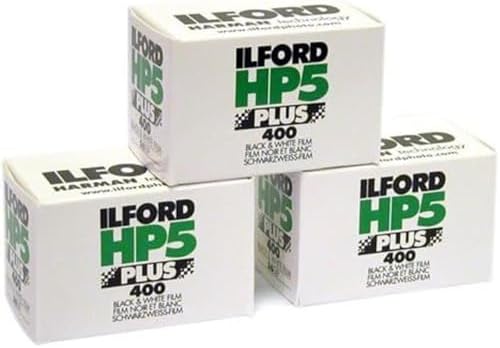 Ilford HP-5 Plus 400 35mm Black and White Professional Film, ISO 400, 24 Exposures, 3-Pack
