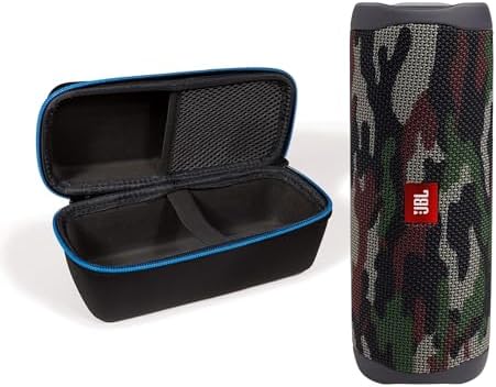 JBL Flip 5 (Camouflage) + Bundle with divvi! Protective Hardshell Case
