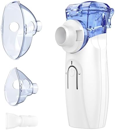 Portable Nebulizer - Nebulizer Machine for Adults and Kids, Mesh Nebulizer with Mouthpiece, Kids and Adults Mask for Travel and Home Usage DOCLOGE