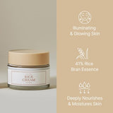 I'm from Rice Cream 1.69 Ounce, 41% Rice Bran Essence with Ceramide, Glowing Look, Improves Moisture Skin Barrier, Nourishes Deeply, Smoothening to Even Out Skin Tone, K Beauty