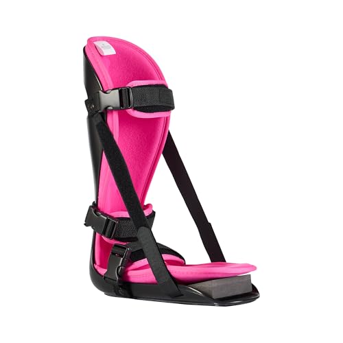 Plantar Fasciitis Night Splint, Adjustable Foot Brace for Pain Relief, Achilles Tendonitis Night Splint Women(Black Shell and Pink lining L)