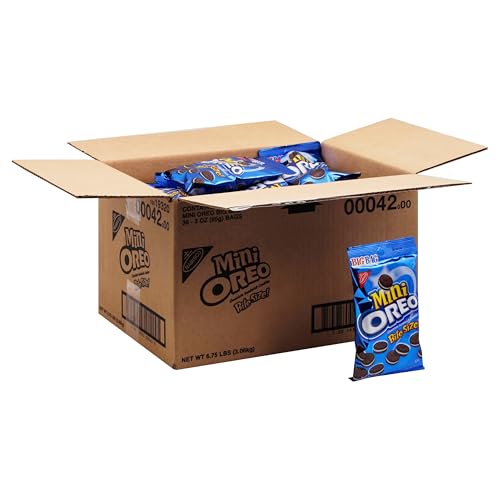 Oreo Mini Chocolate Bite Size Sandwich Cookies, thirty-six 3oz big bags