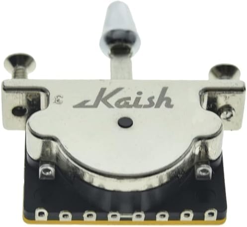KAISH Heavy Duty 5 Way Guitar Pickup Lever Switch Guitar Pickup Selector Switch for Strat Tele with Plastic Chrome Tip