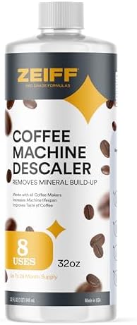 Coffee Machine Descaler - 32oz (8 Uses) - Compatible with Nespresso, Breville, Delonghi, Keurig Descaling Solution for Coffee Maker Cleaner and Descaler - Coffee and Espresso Machine Descaler