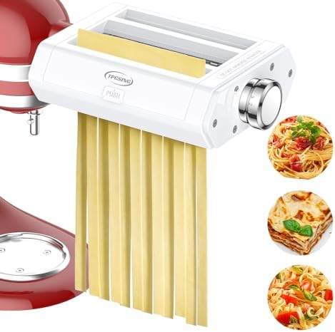 Pasta Attachment for KitchenAid Stand Mixer, 3-1 Pasta Maker Kitchenaid Attachment, Included Pasta Sheet Roller, Spaghetti Cutter, Fettuccine Cutter, Pasta Maker Machine by TPGSING