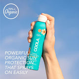 COOLA Organic Sunscreen SPF 30 Sunblock Spray, Dermatologist Tested Skin Care for Daily Protection, Vegan and Gluten Free, Tropical Coconut, 6 Fl Oz