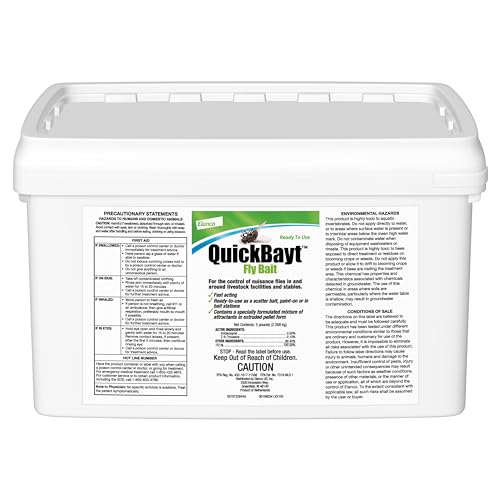 Elanco Animal Health QuickBayt Fly Bait | Premise for Livestock Facilities | Controls Flies | 35 lb Pail