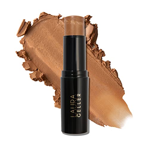 LAURA GELLER Italian Marble Bronzer Makeup Stick | Cream Finish Marbleized Contour for Natural Glow D'oro Glow