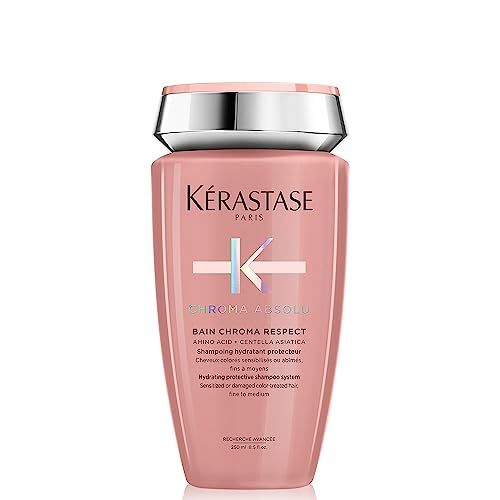 Kerastase Chroma Absolu Chroma Respect Shampoo | For Sensitized or Damaged Color-Treated Hair | Protects and Hydrates | Fine To Medium Hair | With Glycerin and Hyaluronic Acid | 8.5 Fl Oz