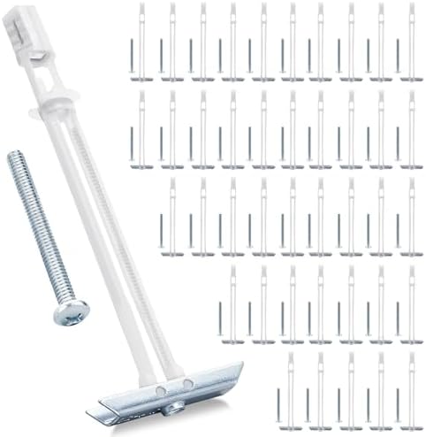 Drywall Anchor with Included Bolts for 1/4”-20 Fastener Size, Heavy Duty Hollow Drywall Anchors kit for TV Mounting, Stainless Steel Wall Anchors Holds Up to 270 Pounds Each in 1/2-in Drywall-42 Pack