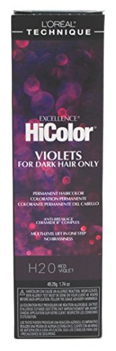 Loreal Excel Hicolor H20 Tube Red Violet 1.74oz (3 Pack)