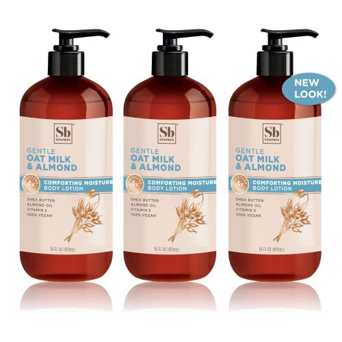 Soapbox Oat Milk & Chai Moisturizing Body Lotion with Shea Butter & Almond Oil | Paraben Free, Cruelty Free, Vegan, Made in the USA (16oz, 3 Pack)
