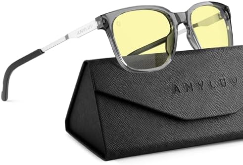 ANYLUV Blue Light Glasses for Men, Computer Gaming Glasses men, Stylish Anti Eyestrain Blue Light Blocking Glasses Men