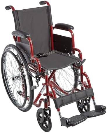 Ziggo 14” Seat Width Pediatric Wheelchair for Kids & Children, Lightweight, Manual Folding Wheelchair w/Safety Belt, Swing-Away Foot Support w/Straps, Desk Length Arm Rests