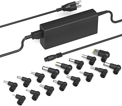 90w Universal Laptop Charger ETL Ac AdapterCompatible with Dell Hp Lenovo IBM Toshiba Acer Asus Samsung Sony Fujitsu Gateway Notebook Ultrabook Chromebook with 3 USB Ports 16 Tips