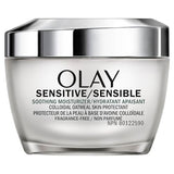 Olay Sensitive Face Moisturizer Cream with Colloidal Oatmeal Skin Protectant - Fragrance Free - 1.7oz