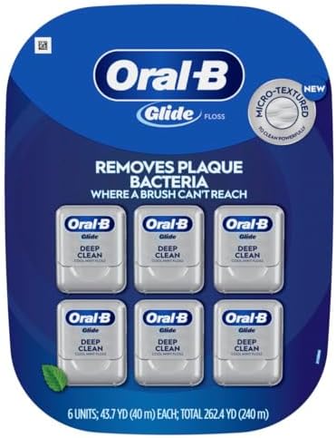 Oral-B Glide Cool Mint Deep Clean Floss, 6 Count, Glide Dental Floss