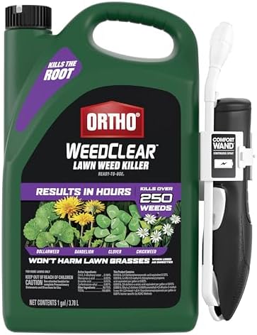 Ortho WeedClear Lawn Weed Killer Ready-to-Use1 with Comfort Wand (South), Kills Dandelion and Clover, 1 gal.
