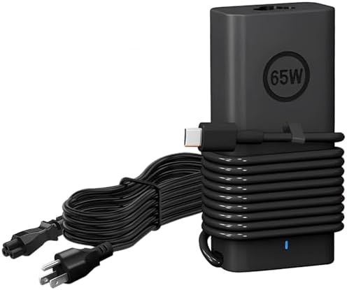 New Slim 65W 60W Dell Laptop Charger USB C for Dell Latitude 5420 5440 5430 5520 5530 5540 7420 7440 7390 7400,XPS 13 Chromebook 3100,for Dell Inspiron 14 16 7620 2in1 AC Adapter Type C Power Cord