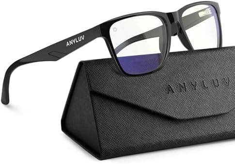 ANYLUV Blue Light Glasses for Men & Women, Stylish Blue Light Blocking Glasses, UV400 Protection & Anti Eyestrain Eyewear