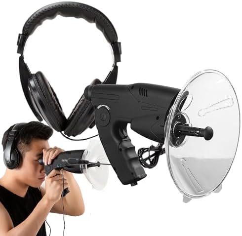 Parabolic Microphone Bird Monocular,Parabolic Microphone Bionic Ear for Range Listening Device, Bionic Outdoor Bird Listening Device