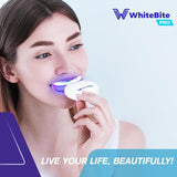 Whitebite Pro Upgraded Teeth Whitening Kit with Pens for Sensitive Teeth: Teeth Whitening LED Light, Mouth Tray, Carbamide Peroxide Whitening Gel - Fast Teeth Whitener and Tooth Stain Remover